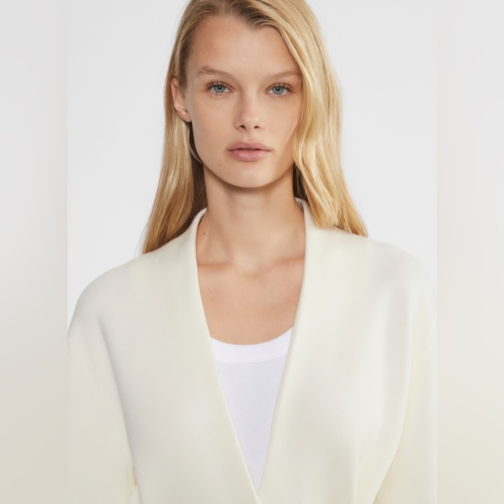 Babaton by Aritzia Ty Cardigan Belted Duster in Cream / Light Birch Size XXS - Picture 4 of 15